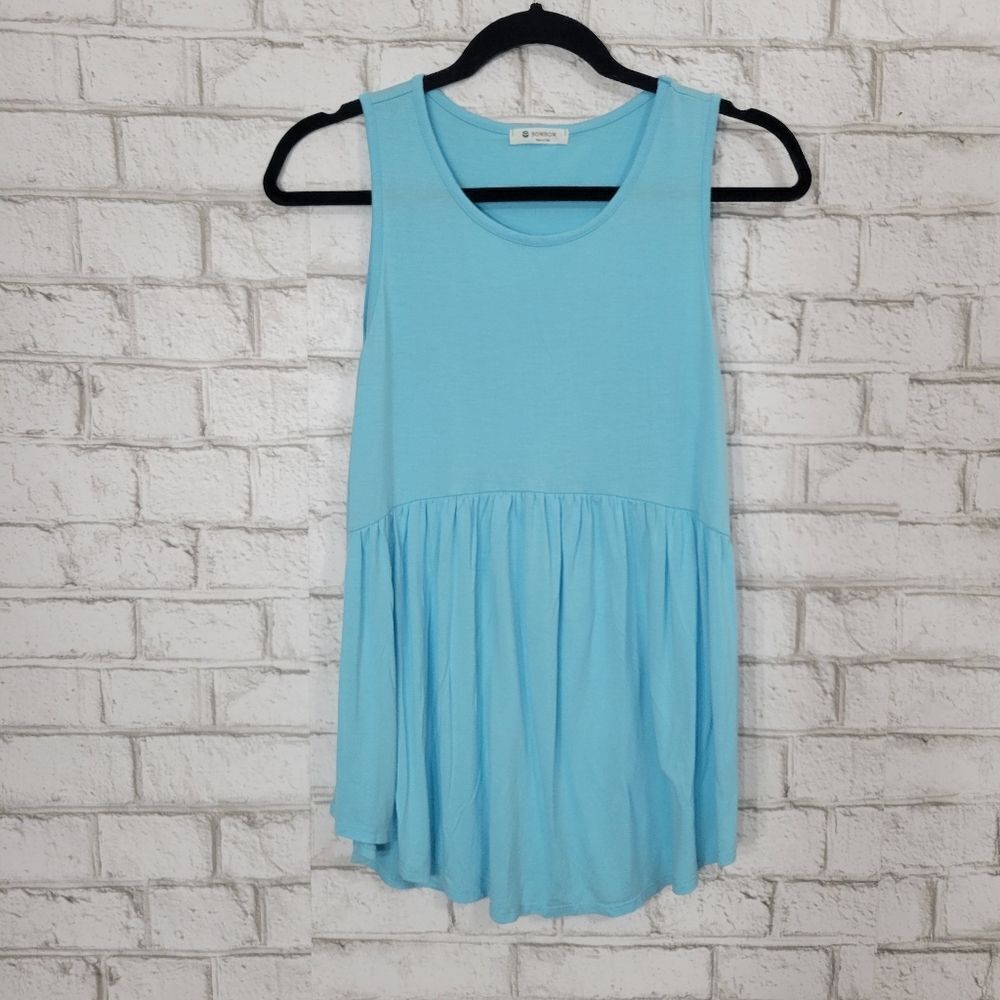 Bom Bom light blue comfy tank